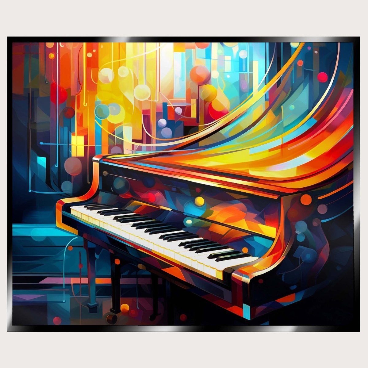 Illuminated Wall Art - Abstract Piano - madaboutneon