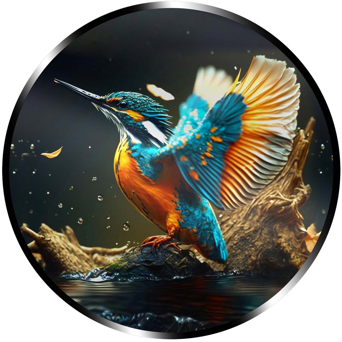 Illuminated Wall Art - Kingfisher in Flight - madaboutneon