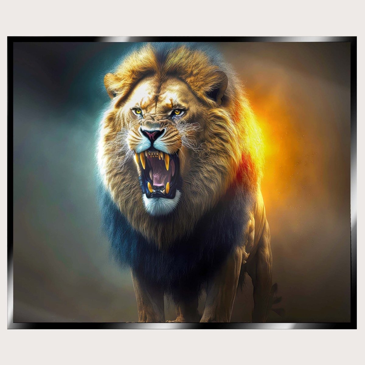 Illuminated Wall Art - Lion 2 - madaboutneon