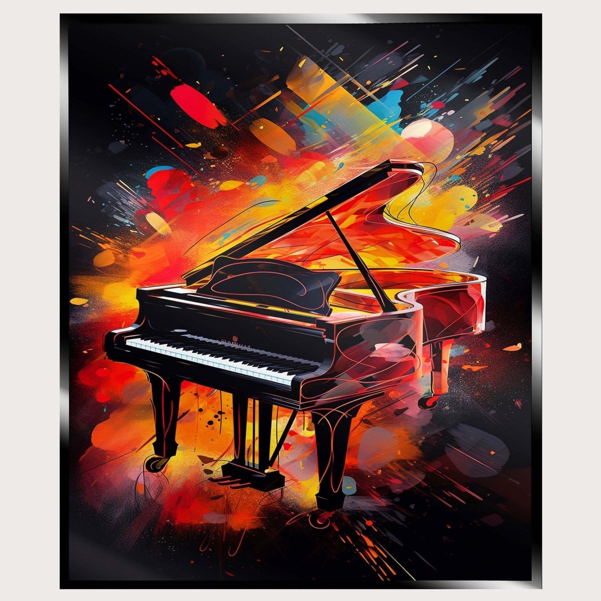 Illuminated Wall Art - Retro Piano - madaboutneon
