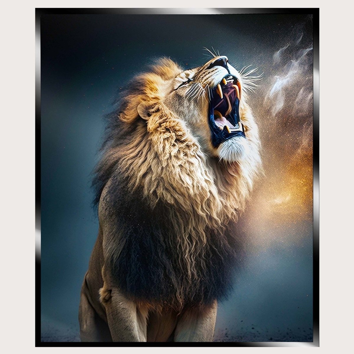 Illuminated Wall Art - Roaring Lion - madaboutneon