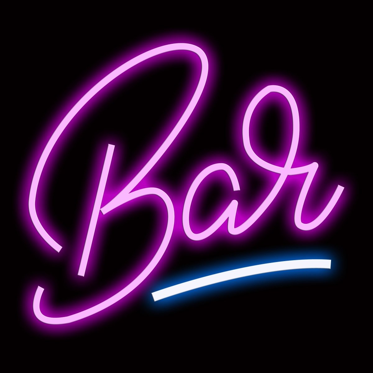 Personalised LED Neon Sign BAR 1 - madaboutneon