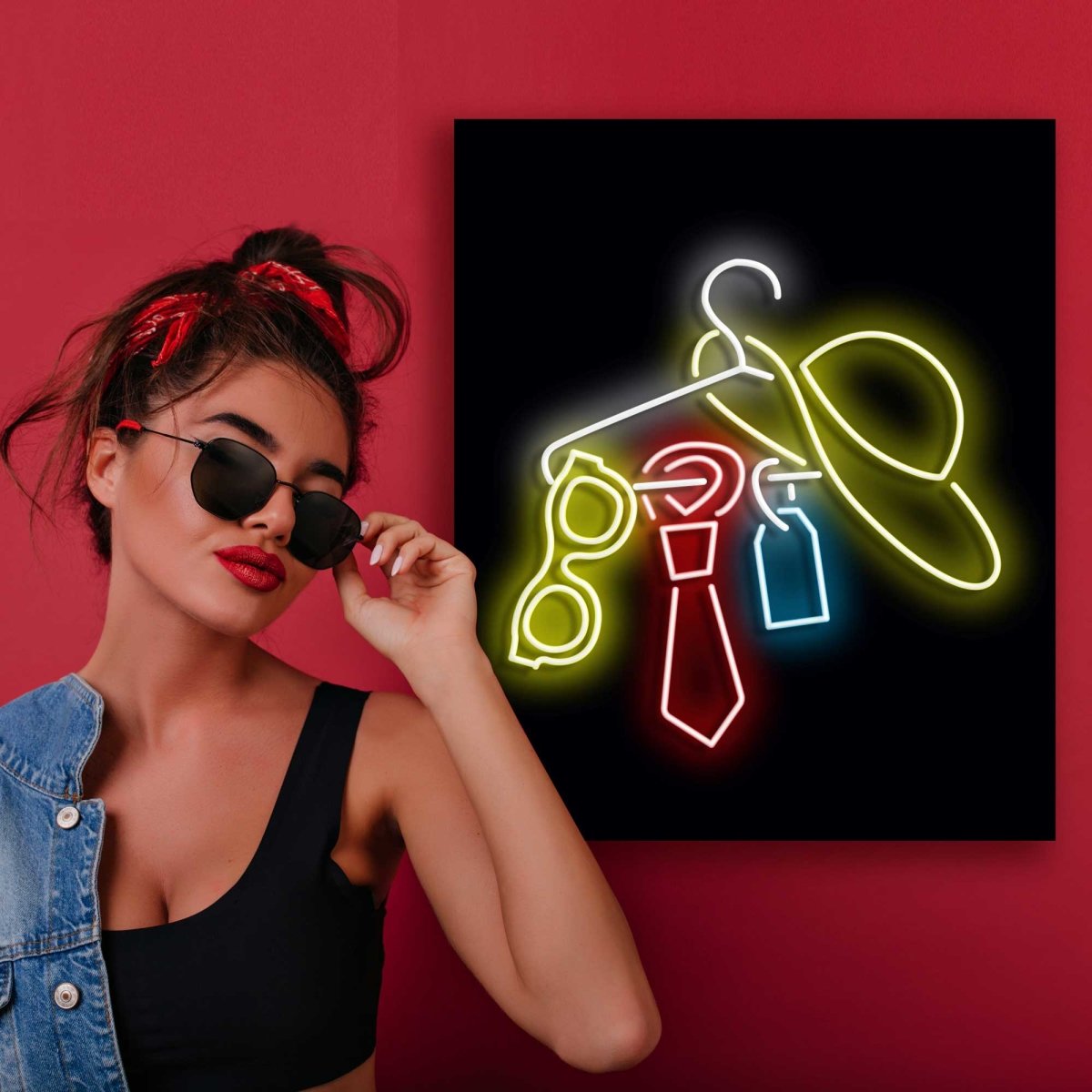 Personalised LED Neon Sign CLOTHES HANGER - madaboutneon