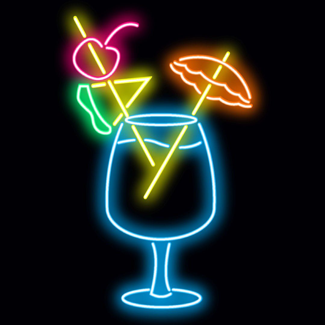 Personalised LED Neon Sign COCKTAIL TROPICANA - madaboutneon