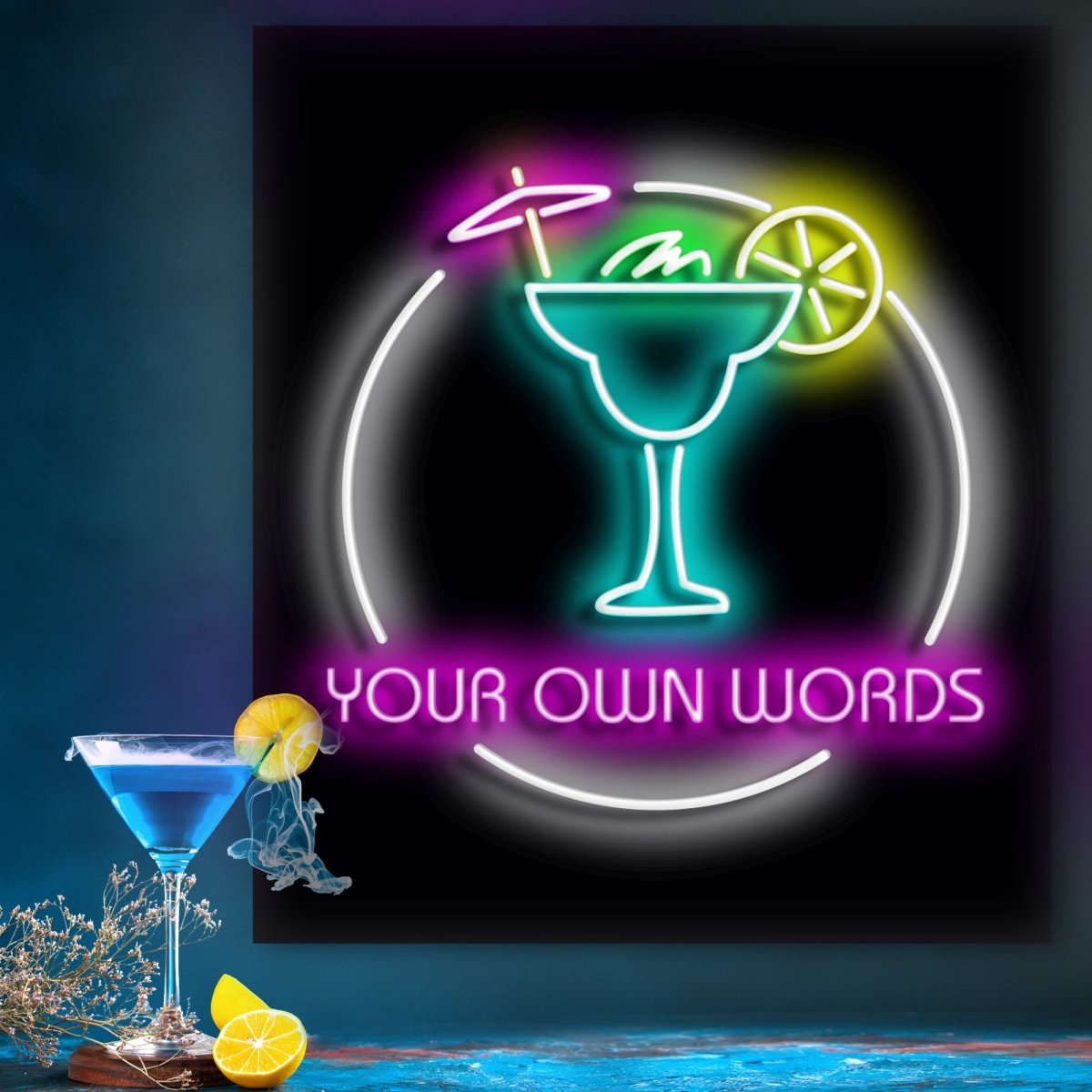 Personalised LED Neon Sign COCKTAILS 7 - madaboutneon