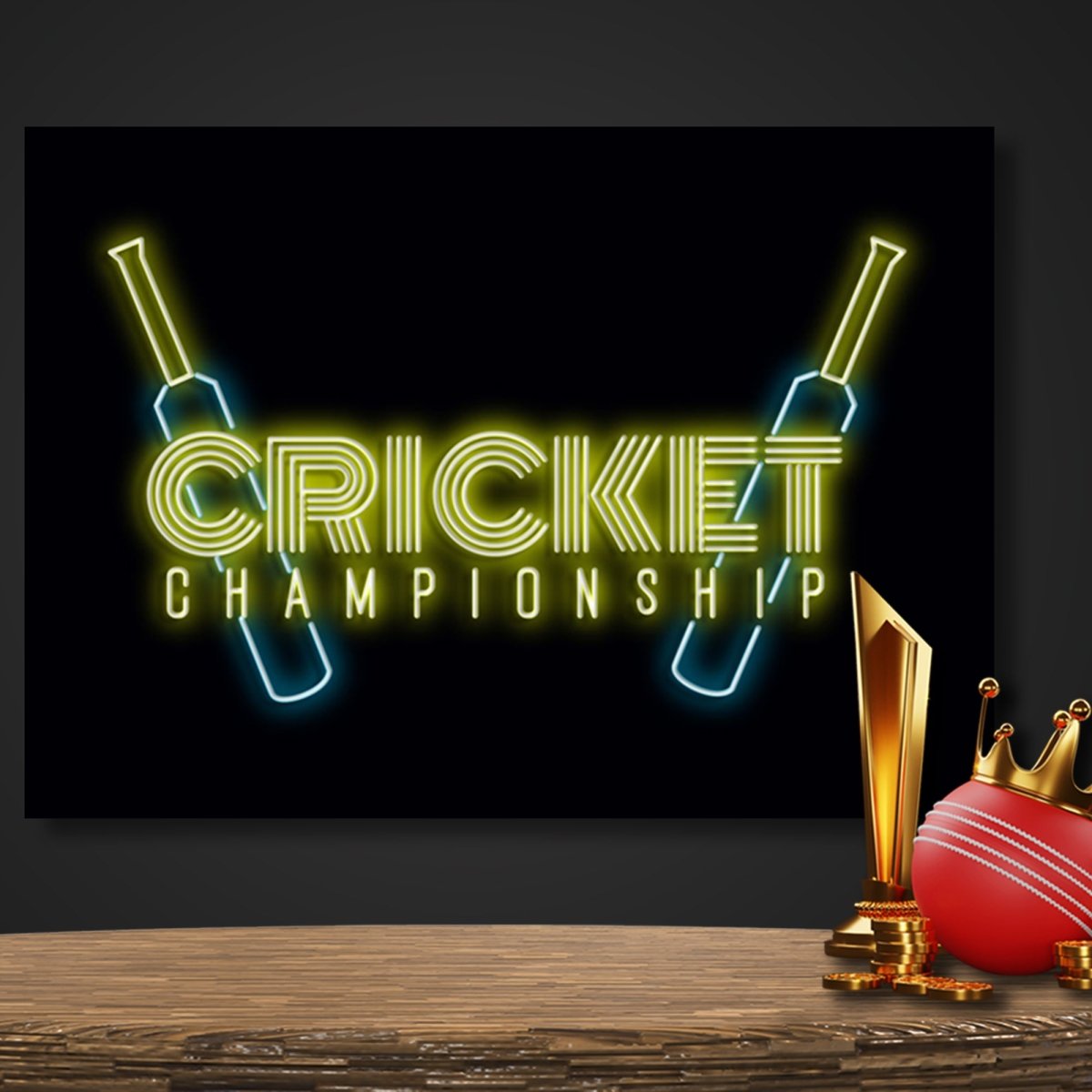 Personalised LED Neon Sign CRICKET 1 - madaboutneon