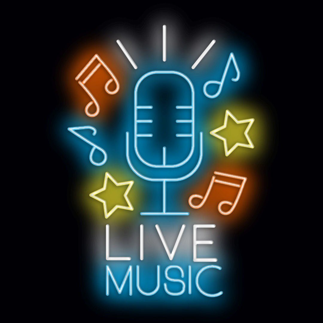 Personalised LED Neon Sign LIVE MUSIC - madaboutneon