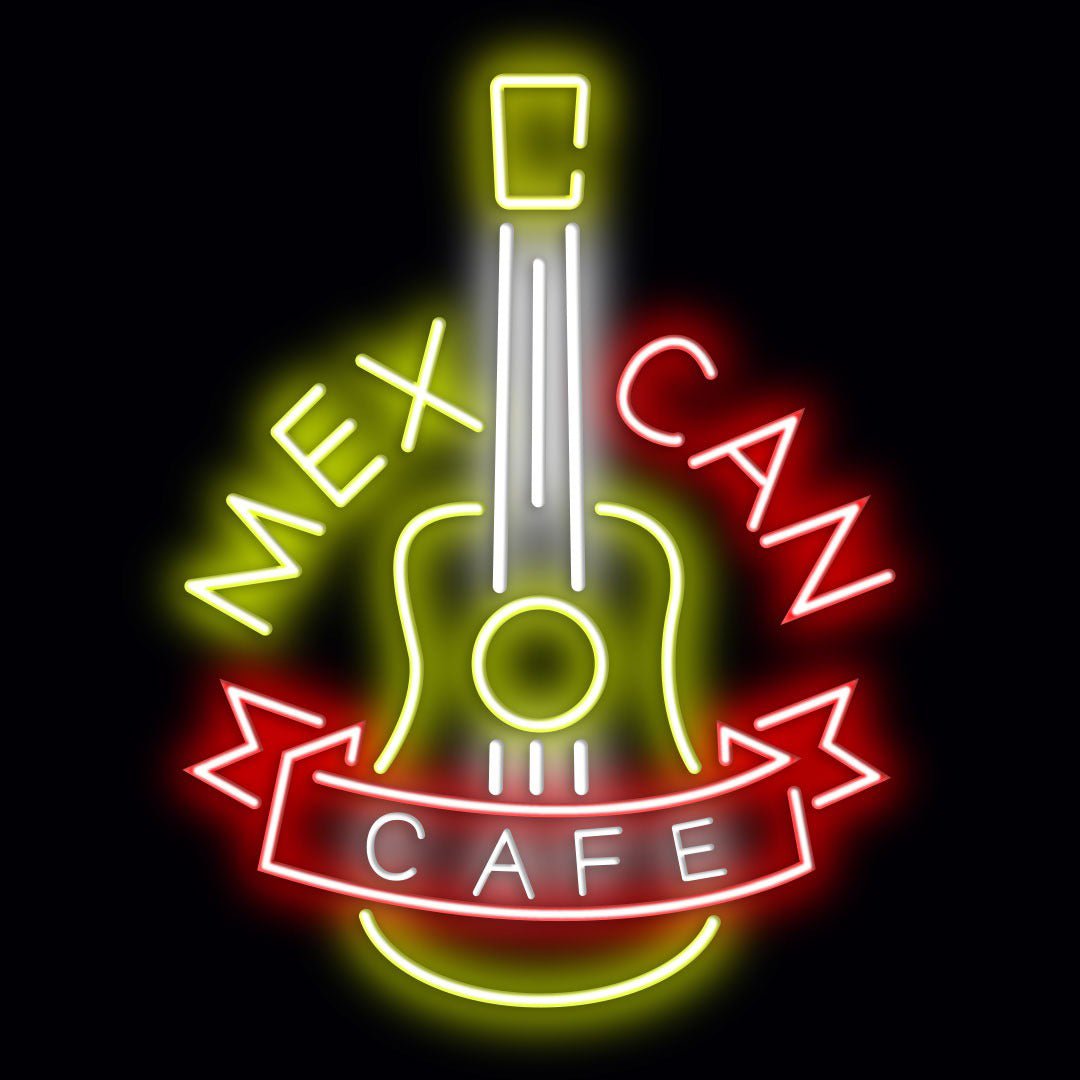Personalised LED Neon Sign MEXICAN CAFE - madaboutneon