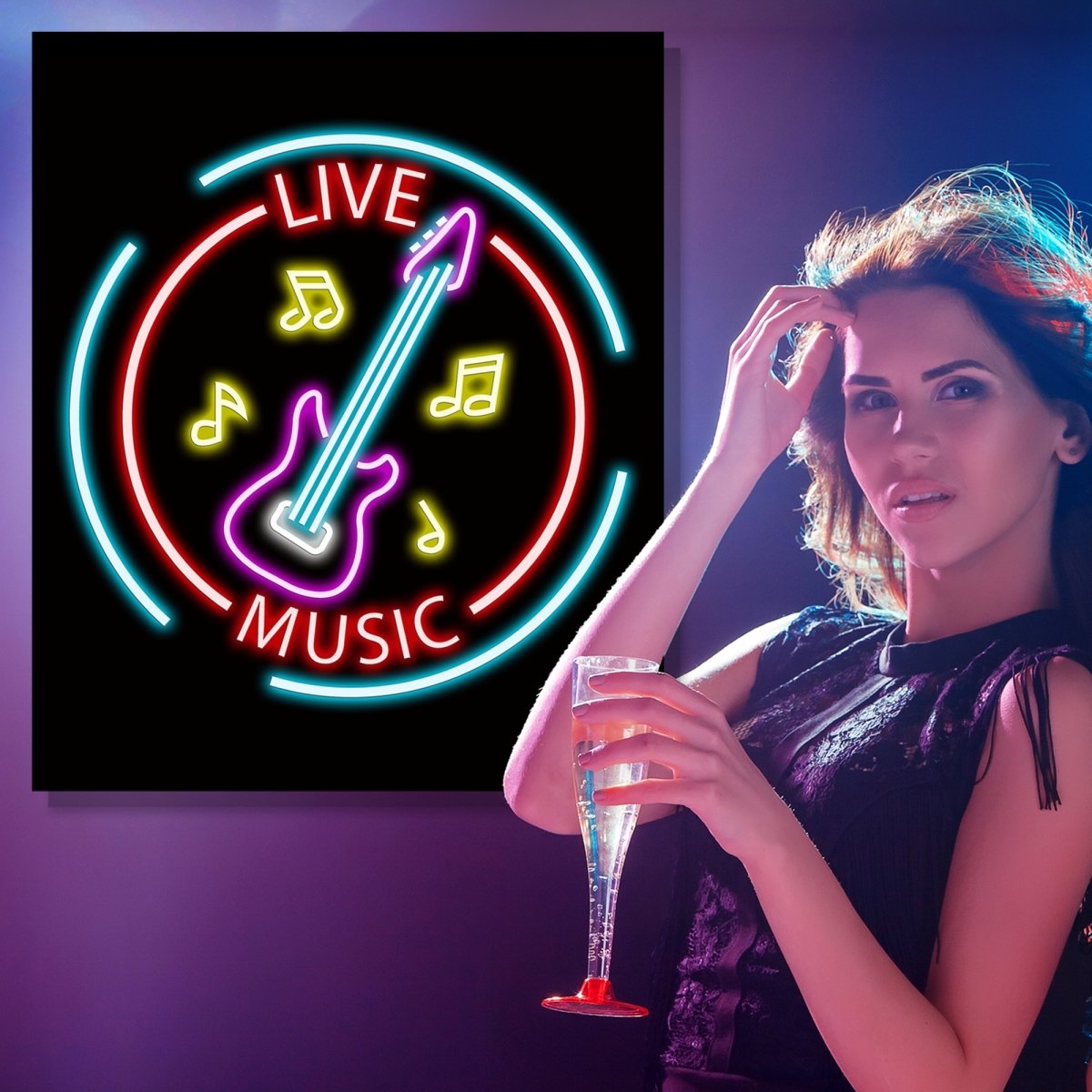 Personalised LED Neon Sign MUSIC 1 - madaboutneon