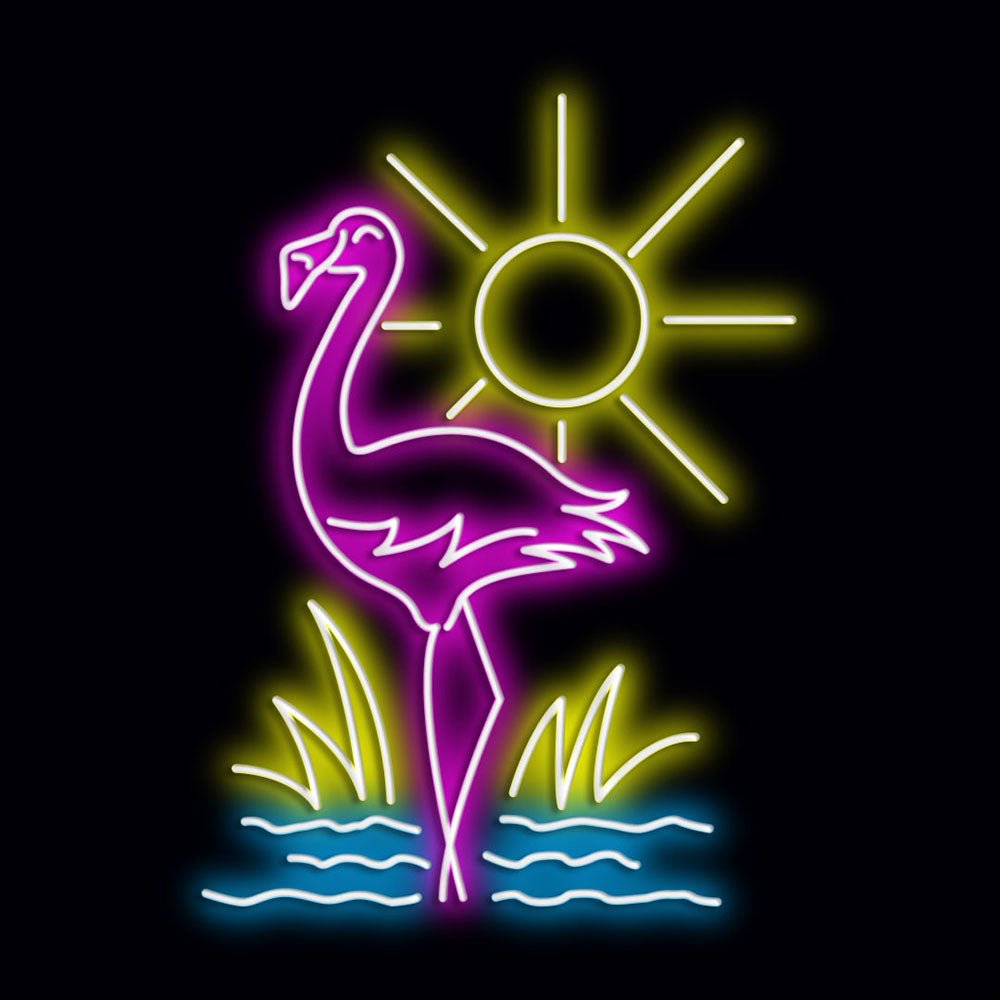 Personalised LED Neon Sign PINK FLAMINGO - madaboutneon