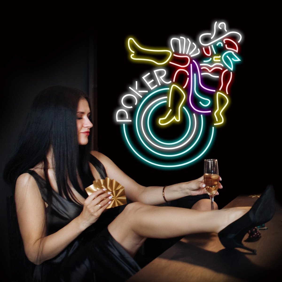 Personalised LED Neon Sign POKER - madaboutneon