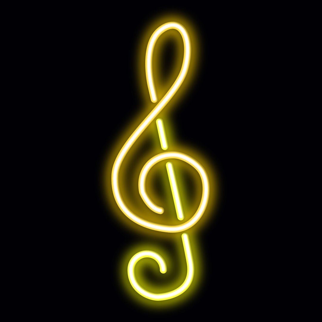 Personalised LED Neon Sign TREBLE CLEF - madaboutneon