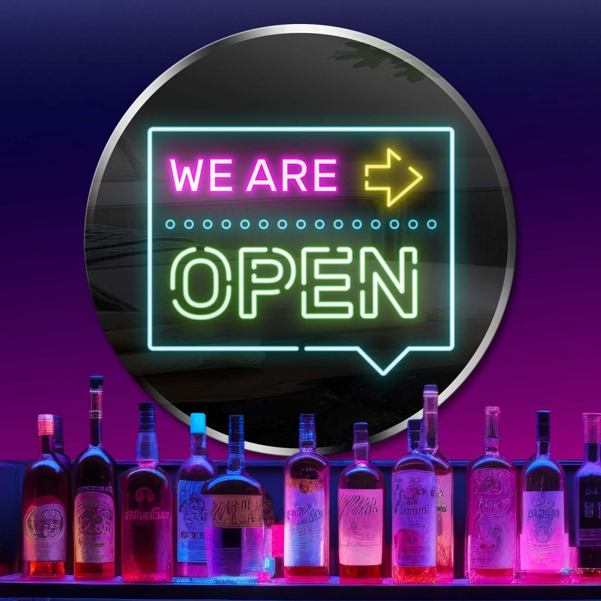 Personalized Neon Sign Were Open 9 - madaboutneon