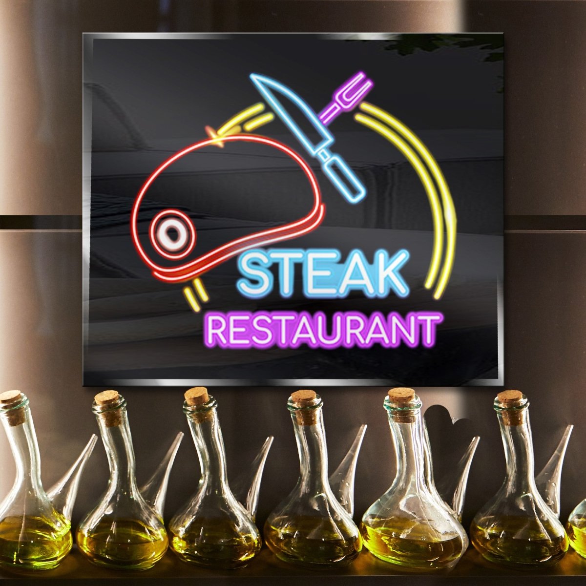 Personalized Neon Steak Restaurant - madaboutneon