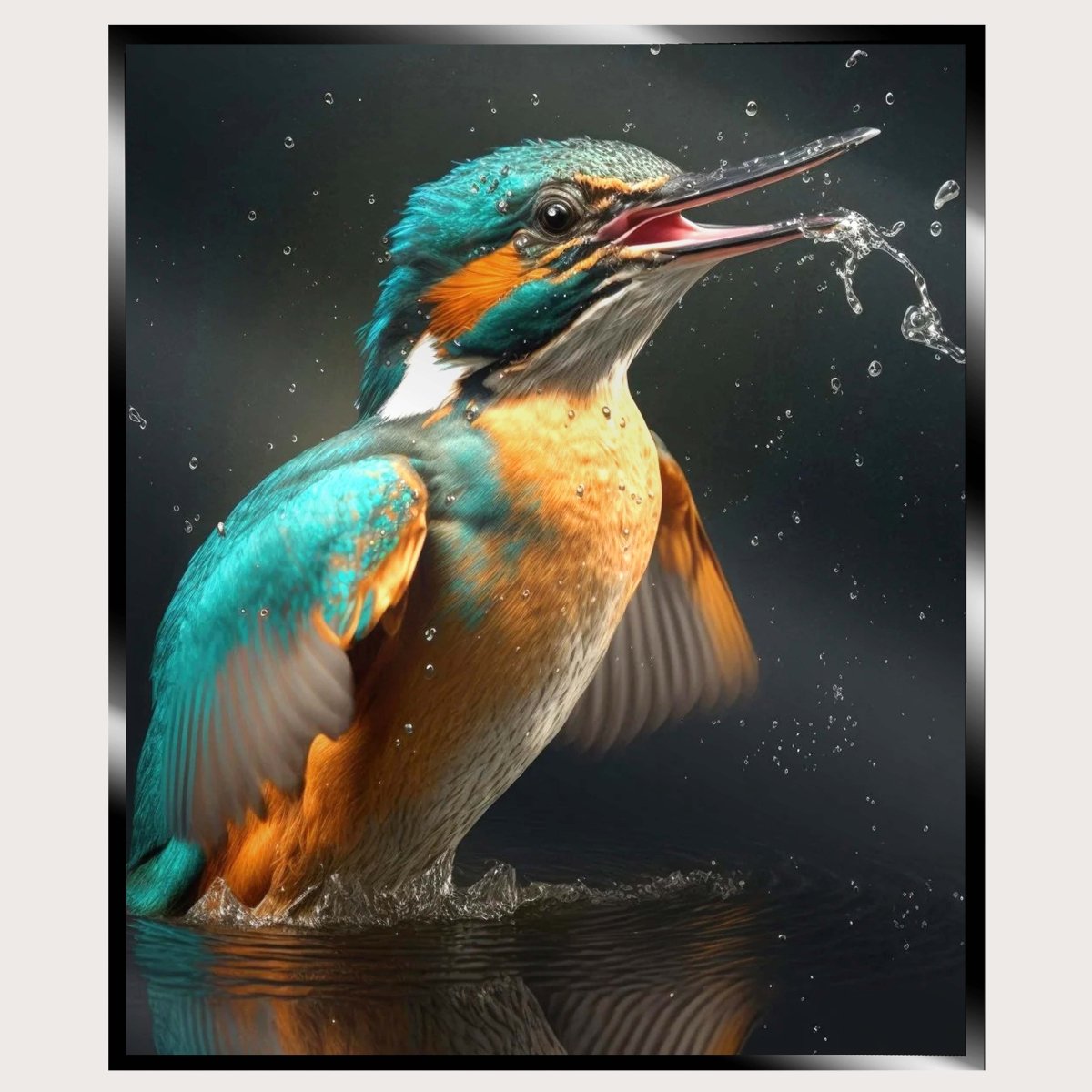 Illuminated Wall Art - Beautiful Kingfisher - madaboutneon