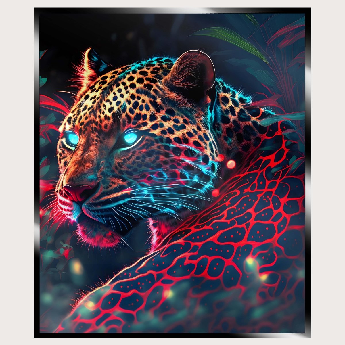 Illuminated Wall Art - Blue Eye Jaguar - madaboutneon