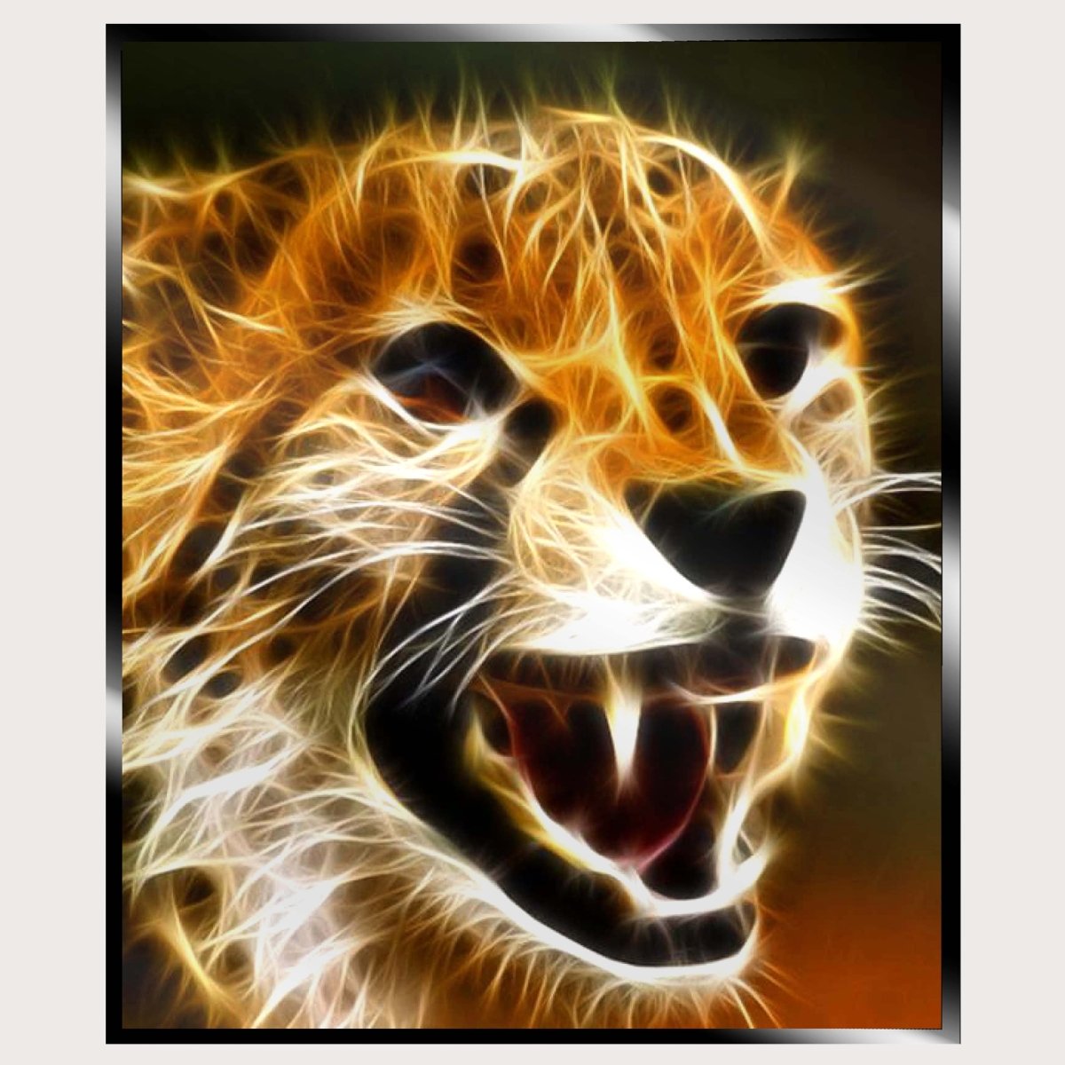 Illuminated Wall Art - Cheetah 2 - madaboutneon