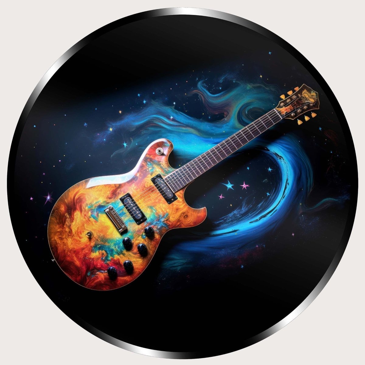 Illuminated Wall Art - Cosmic Guitar - madaboutneon
