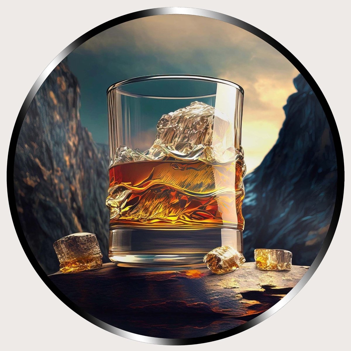 Illuminated Wall Art - Glass of Whiskey - madaboutneon