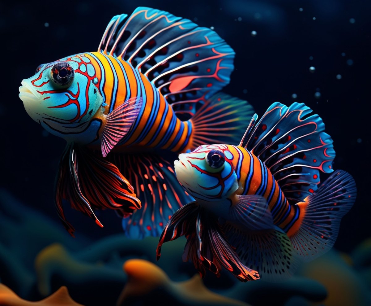 Illuminated Wall Art - Mandarin Fish - madaboutneon