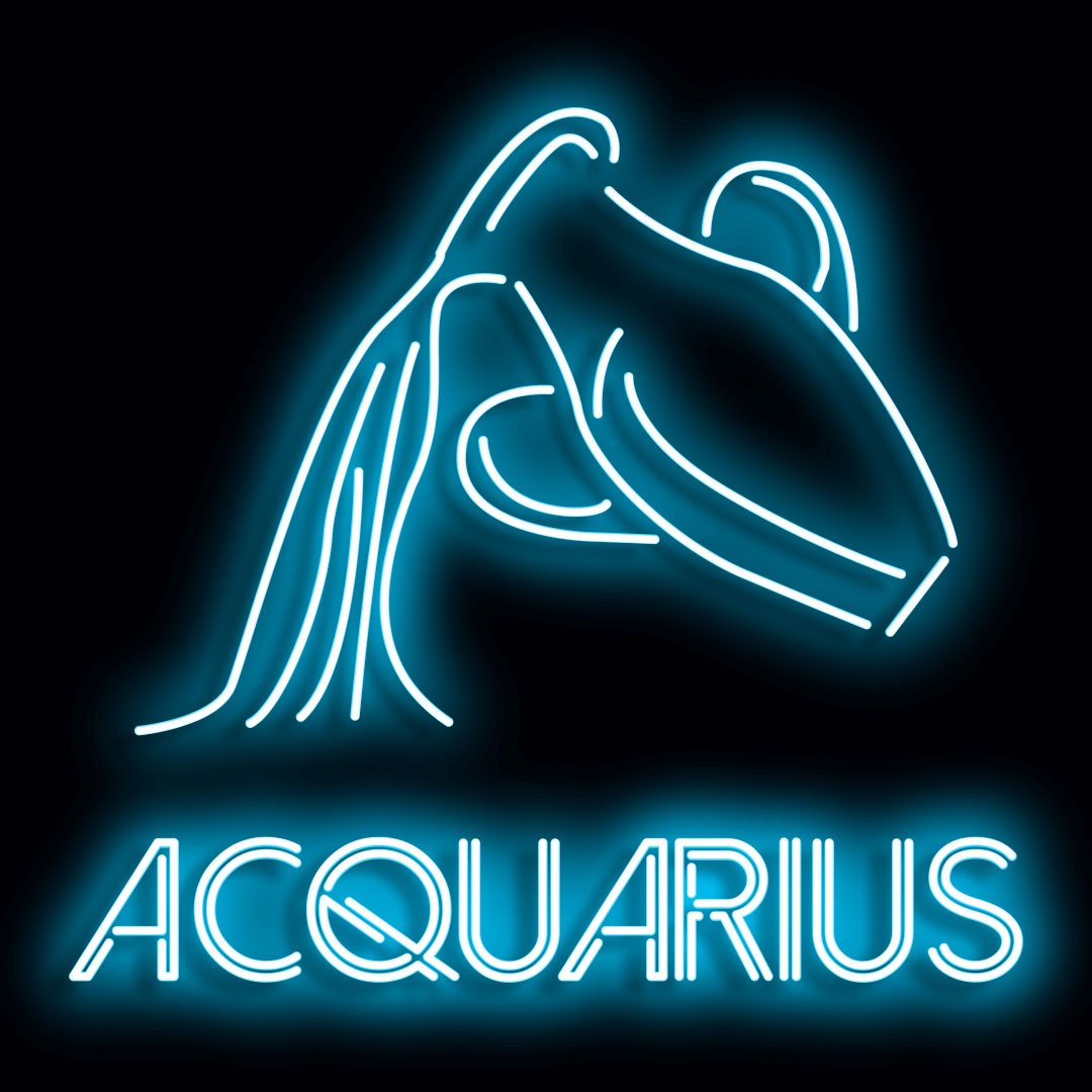 Personalised LED Neon Sign AQUARIUS - madaboutneon