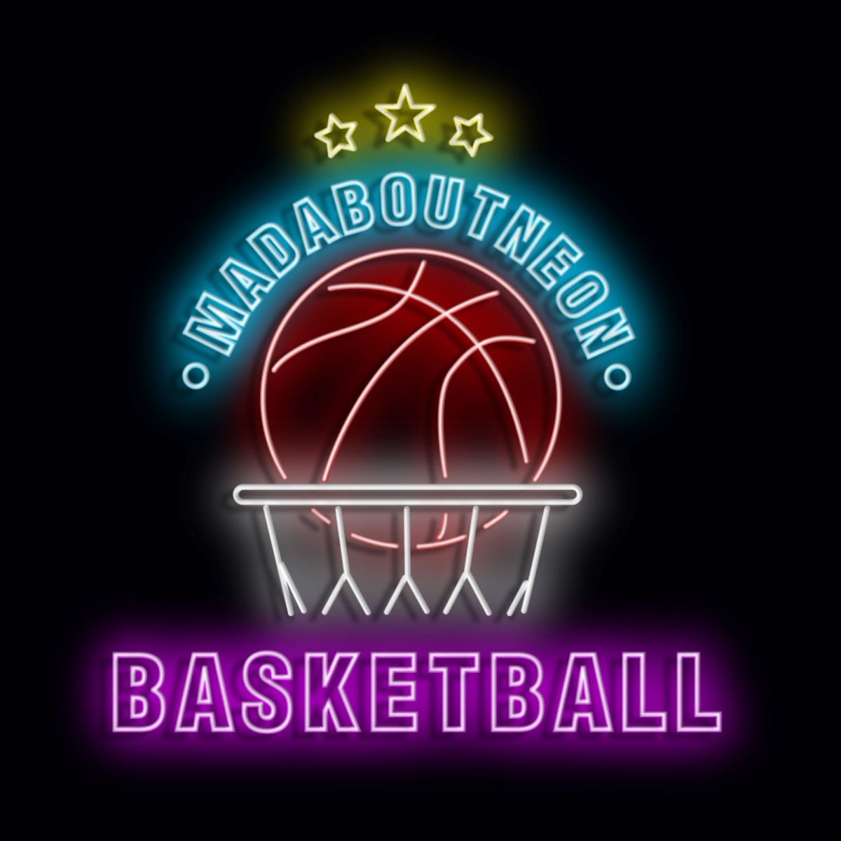 Personalised LED Neon Sign BASKETBALL 1 - madaboutneon