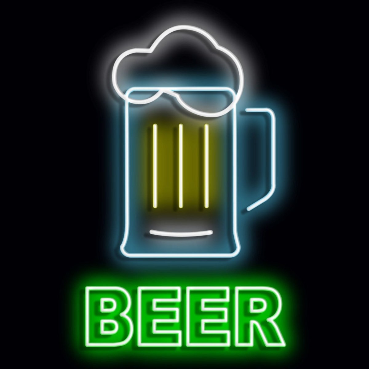 Personalised LED Neon Sign BEER GLASS - madaboutneon