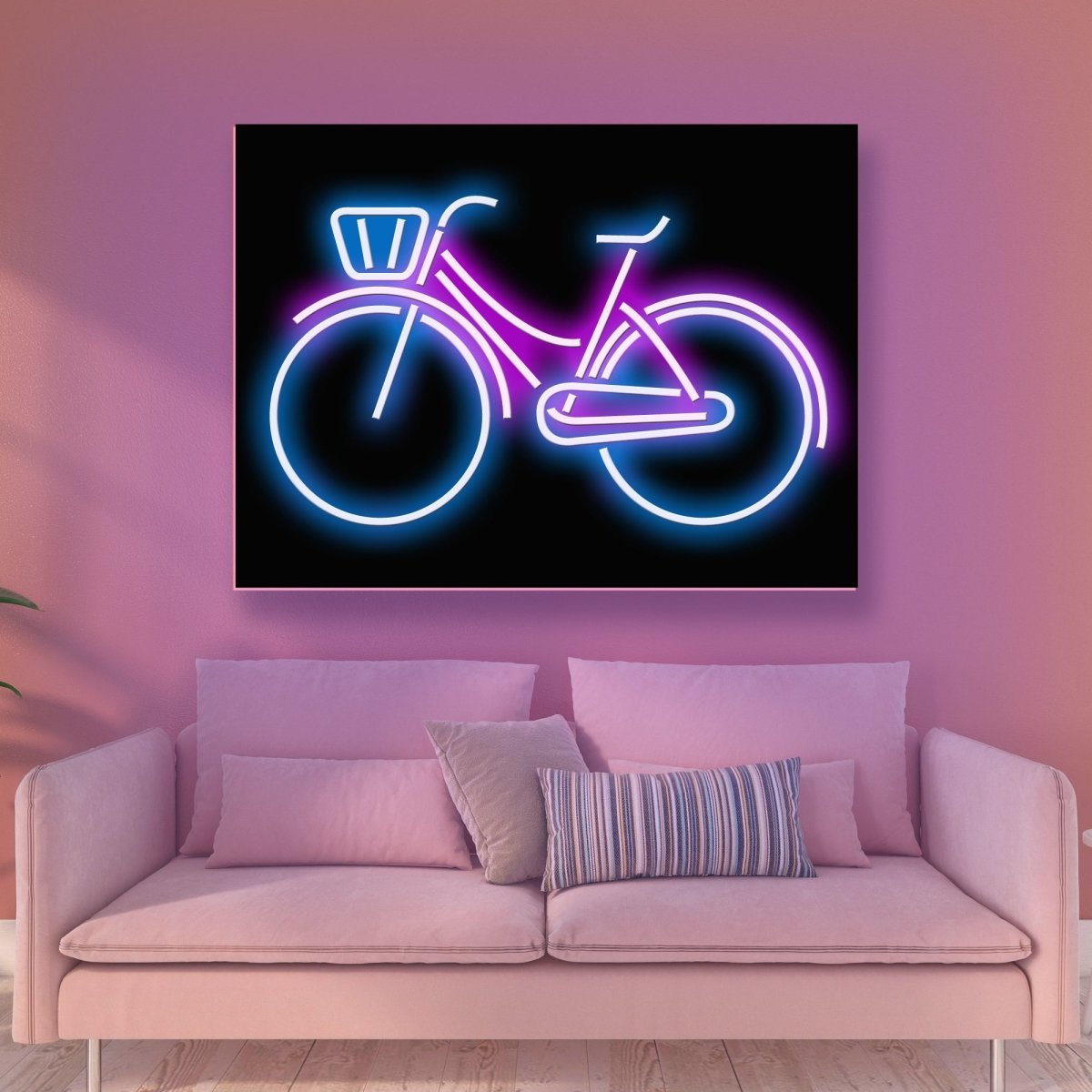 Personalised LED Neon Sign BICYCLE PINK - madaboutneon