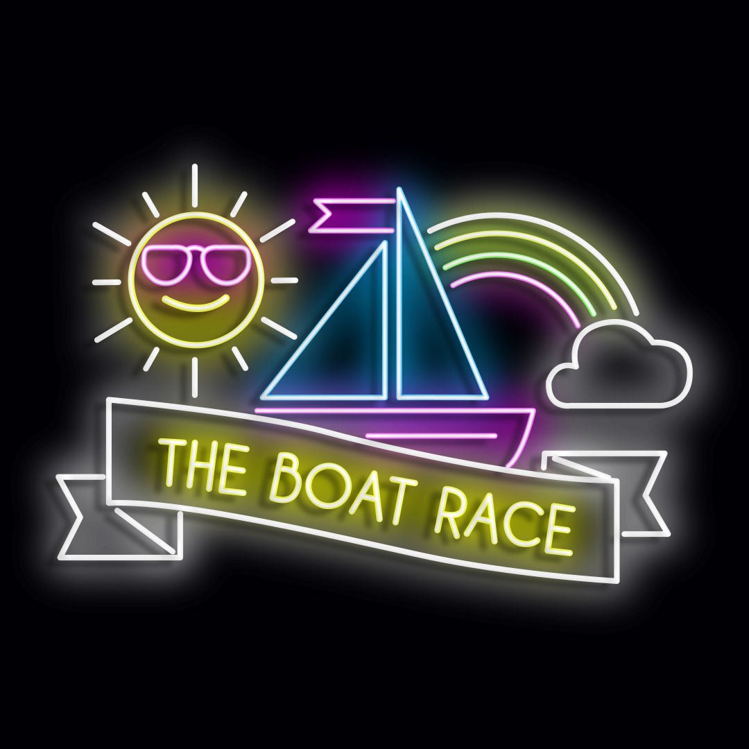 Personalised LED Neon Sign BOAT RACE - madaboutneon
