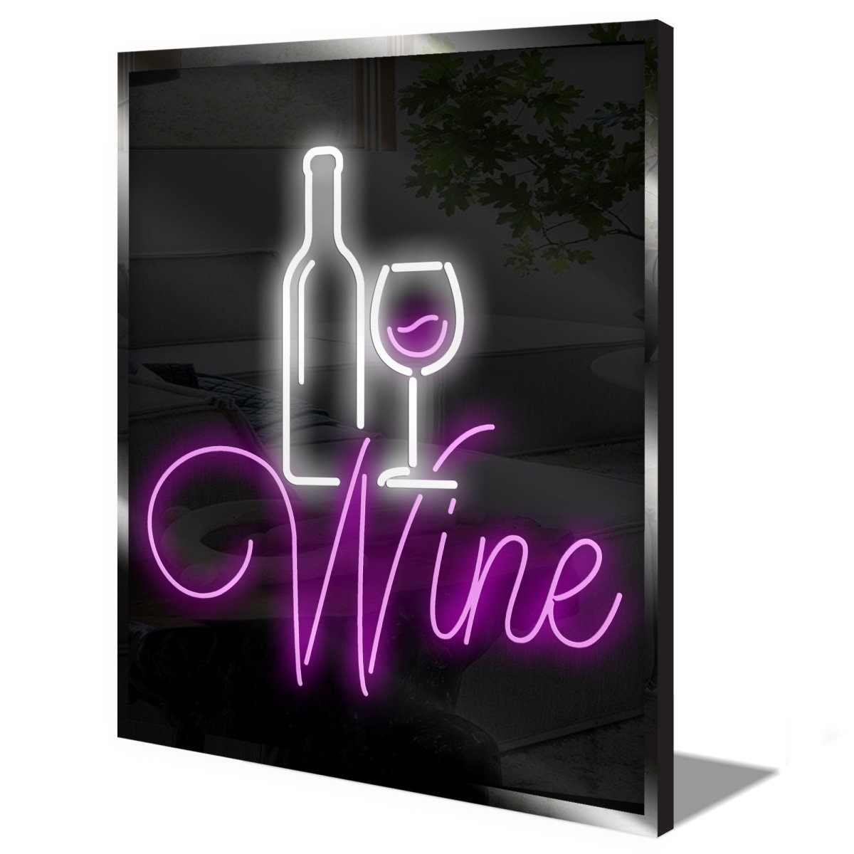 Personalised LED Neon Sign BOTTLE WINE - madaboutneon