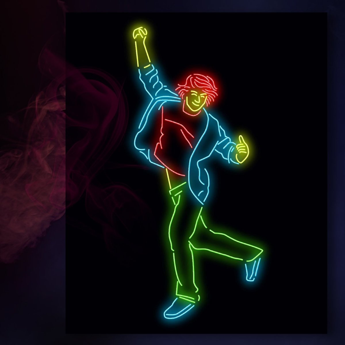 Personalised LED Neon Sign BREAK DANCER - madaboutneon