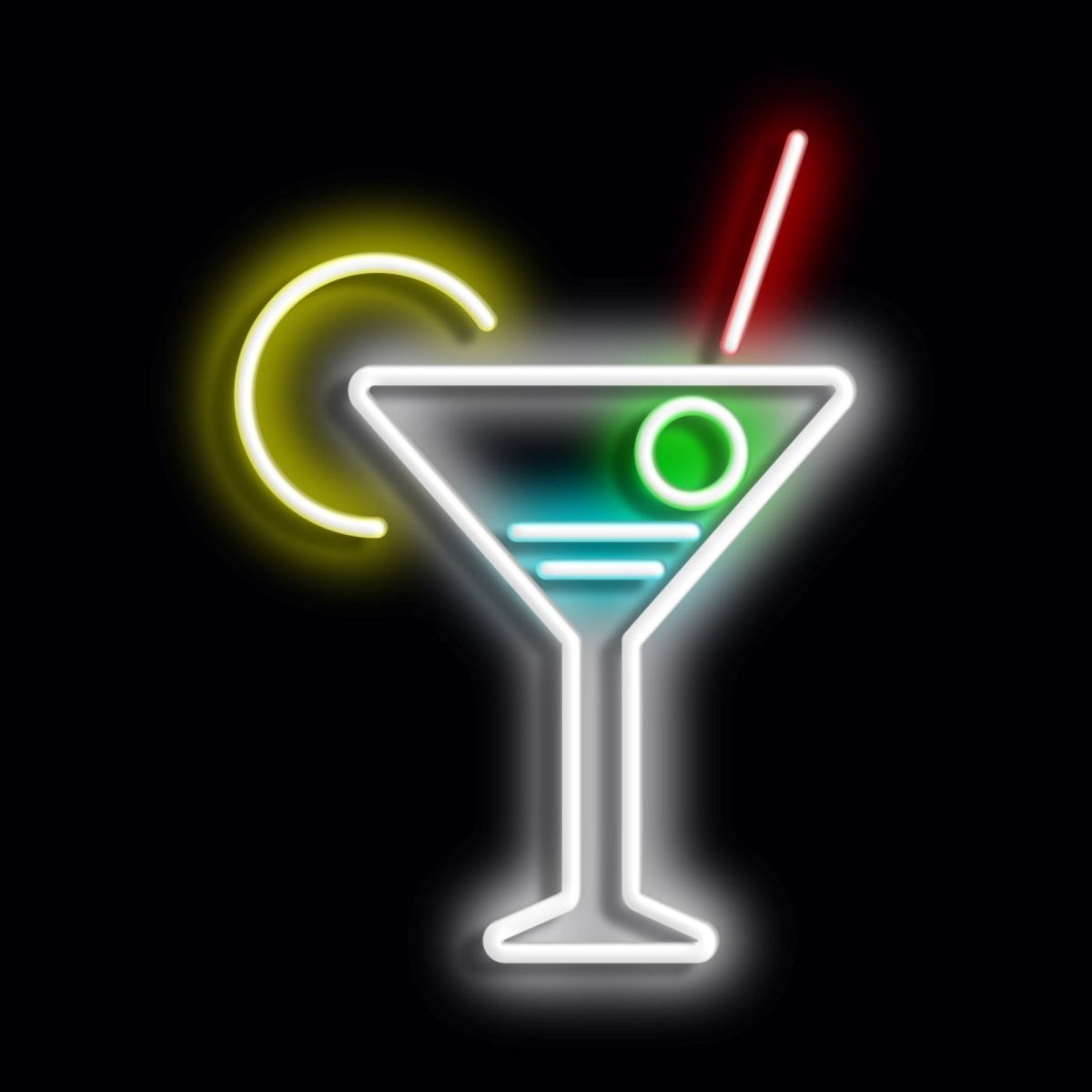Personalised LED Neon Sign COCKTAIL GLASS - madaboutneon