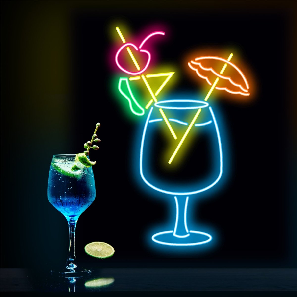 Personalised LED Neon Sign COCKTAIL TROPICANA - madaboutneon
