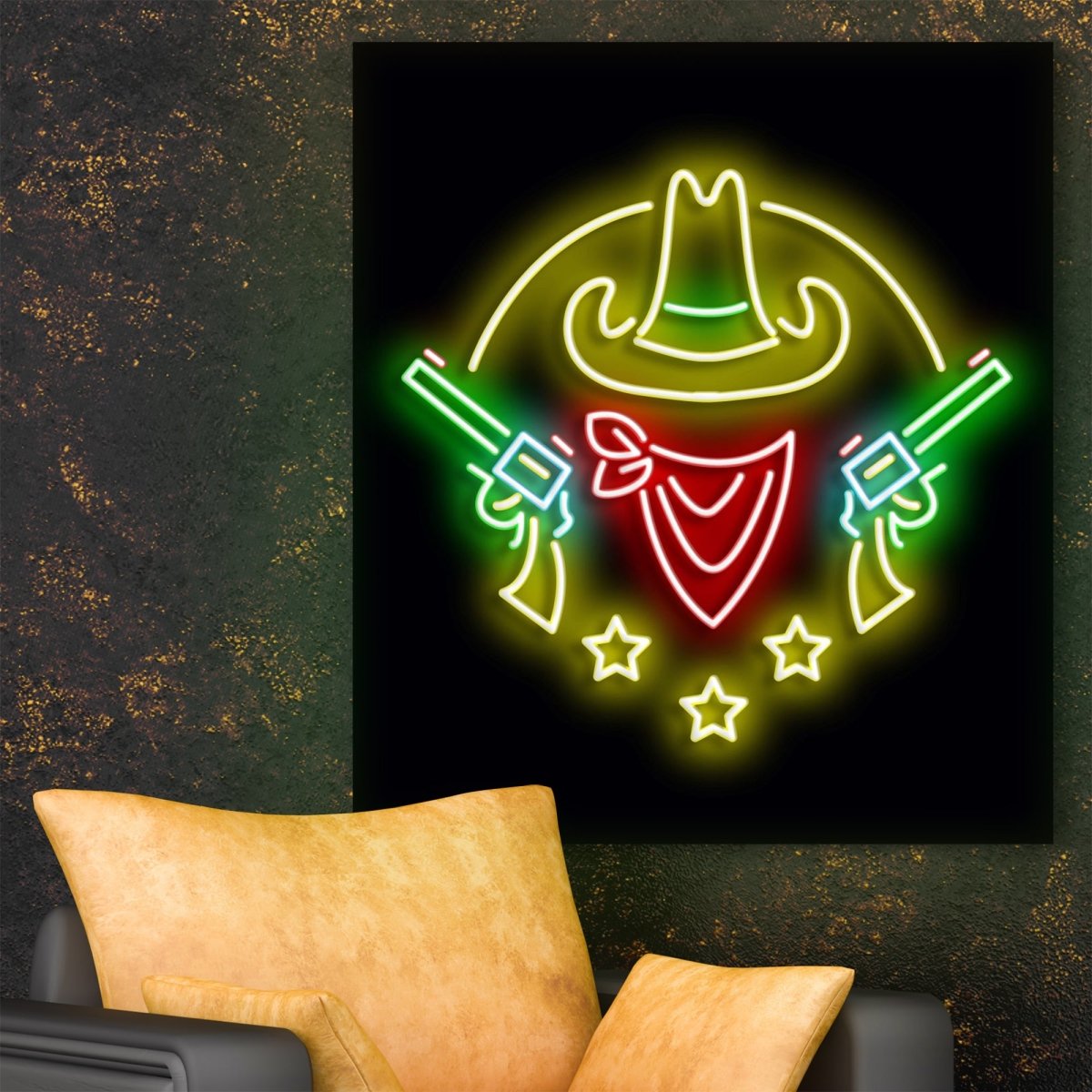 Personalised LED Neon Sign COWBOY - madaboutneon
