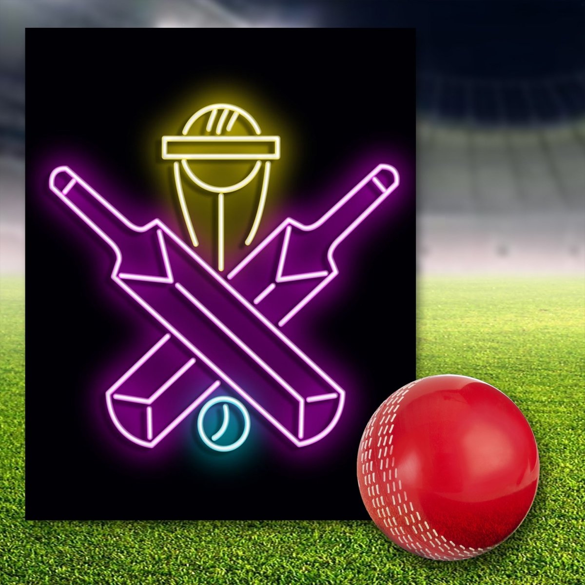 Personalised LED Neon Sign CRICKET 2 - madaboutneon