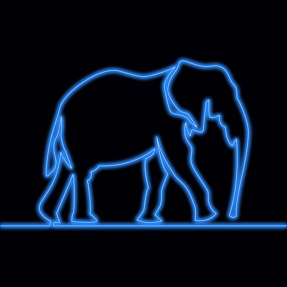 Personalised LED Neon Sign ELEPHANT - madaboutneon