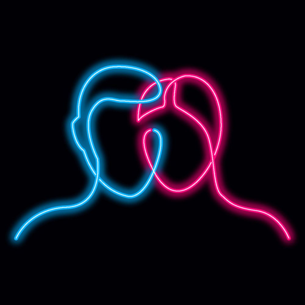 Personalised LED Neon Sign FACES - madaboutneon