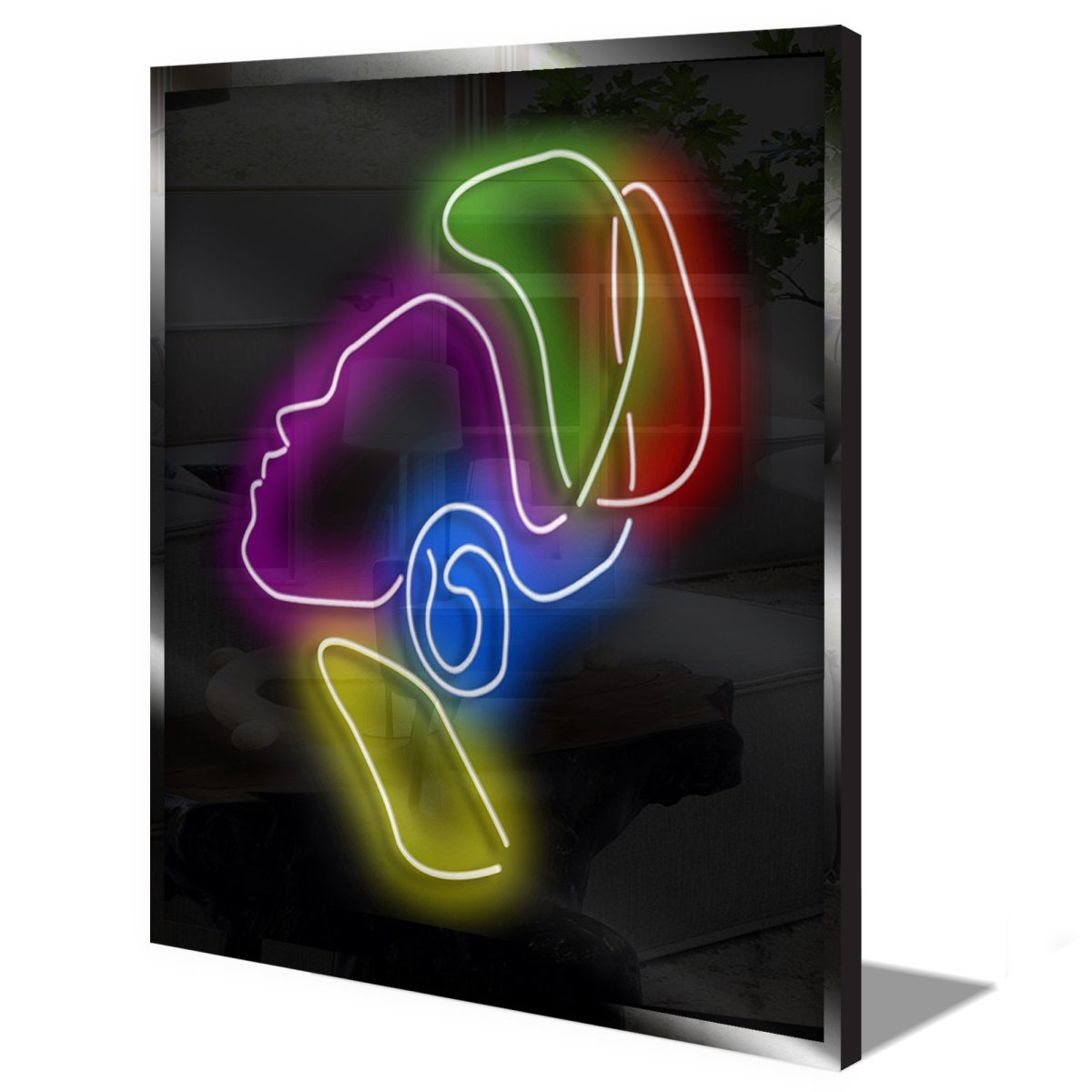 Personalised LED Neon Sign Female African Silhouette - madaboutneon