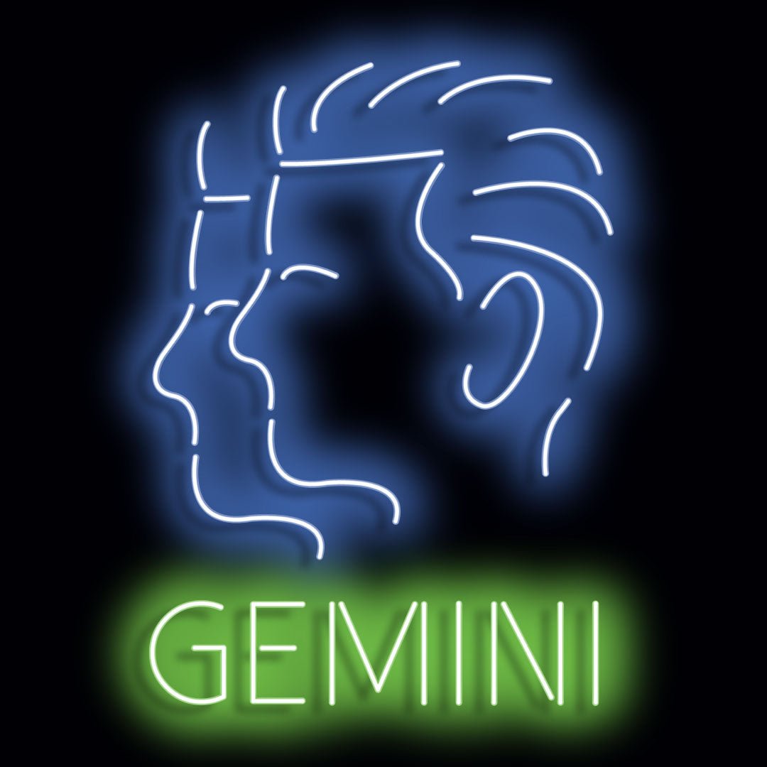 Personalised LED Neon Sign GEMINI - madaboutneon