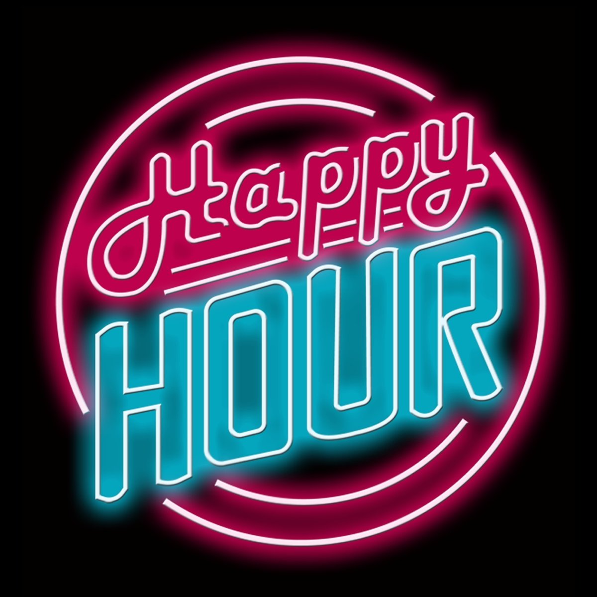 Personalised LED Neon Sign HAPPY HOUR - madaboutneon