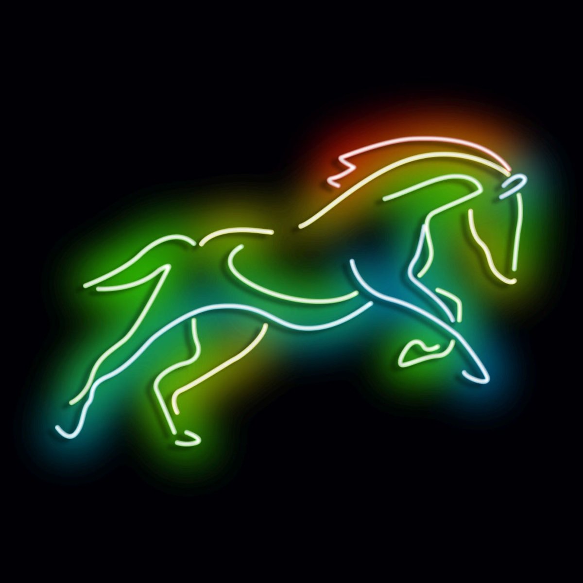 Personalised LED Neon Sign HORSE 3 - madaboutneon