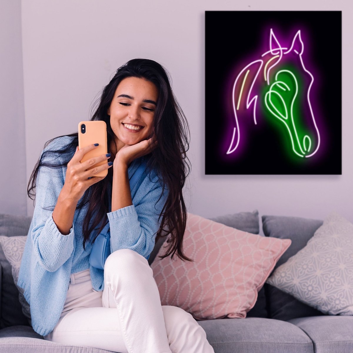 Personalised LED Neon Sign HORSE - madaboutneon