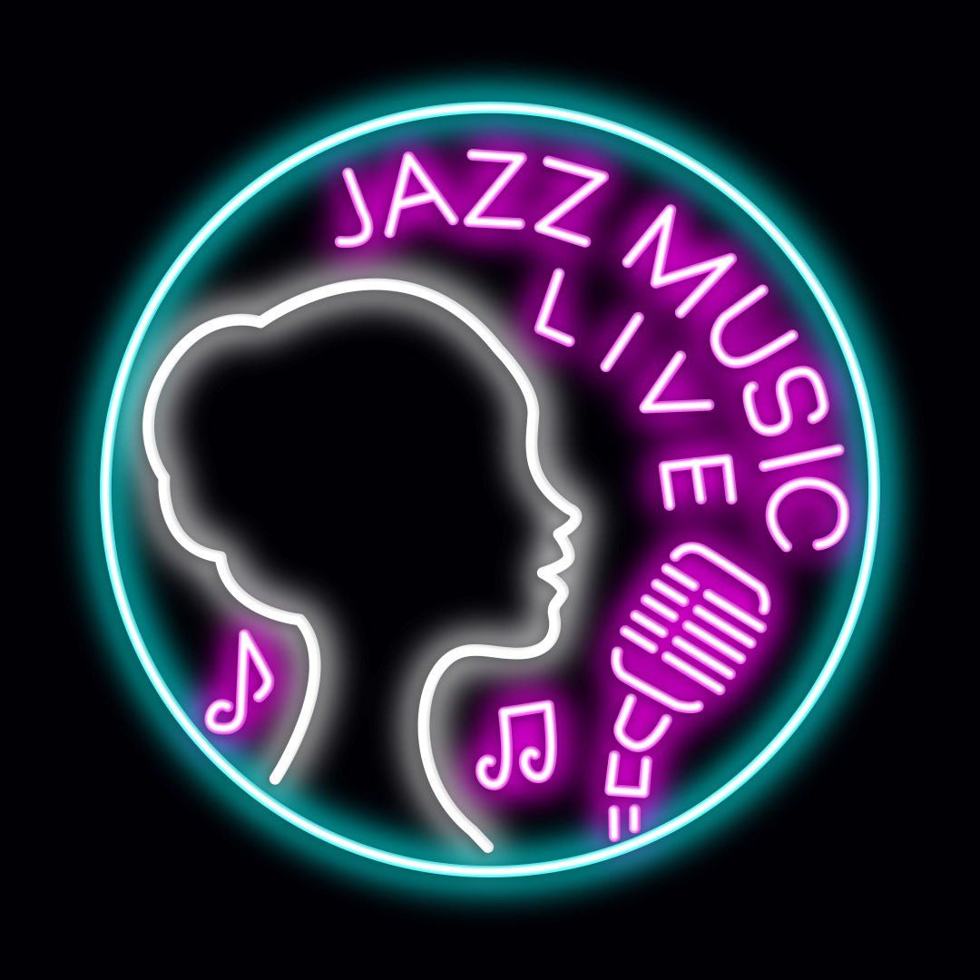 Personalised LED Neon Sign JAZZ MUSIC LIVE - madaboutneon