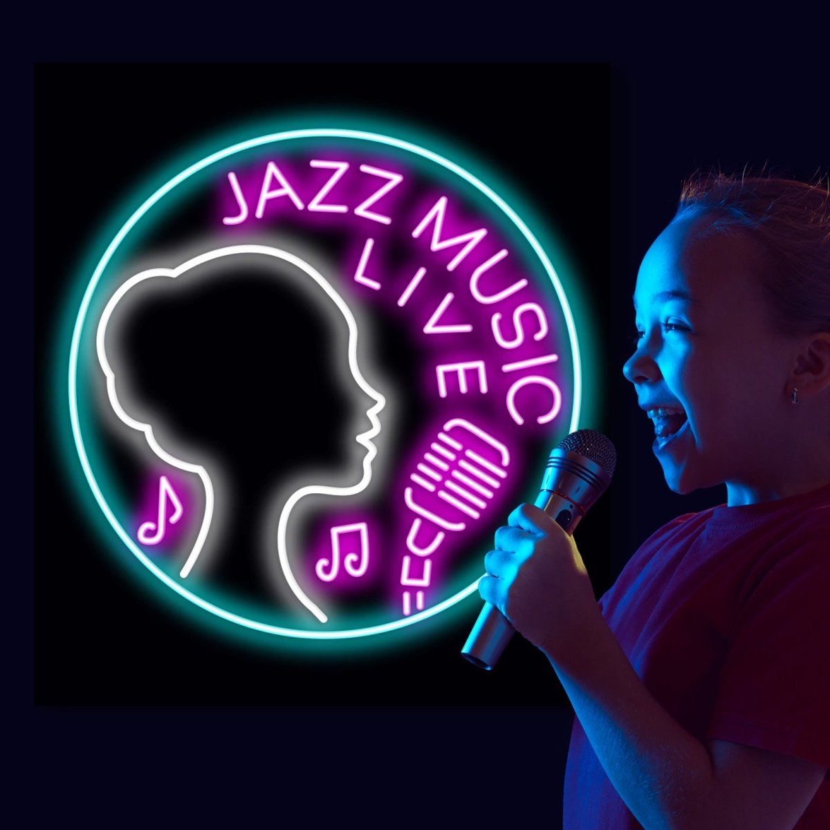 Personalised LED Neon Sign JAZZ MUSIC LIVE - madaboutneon