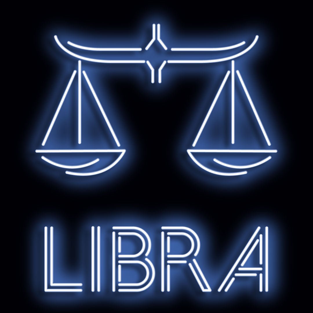 Personalised LED Neon Sign LIBRA - madaboutneon