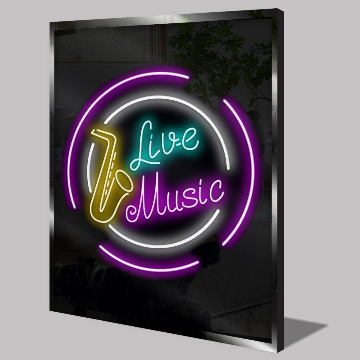 Personalised LED Neon Sign LIVE MUSIC 1 - madaboutneon