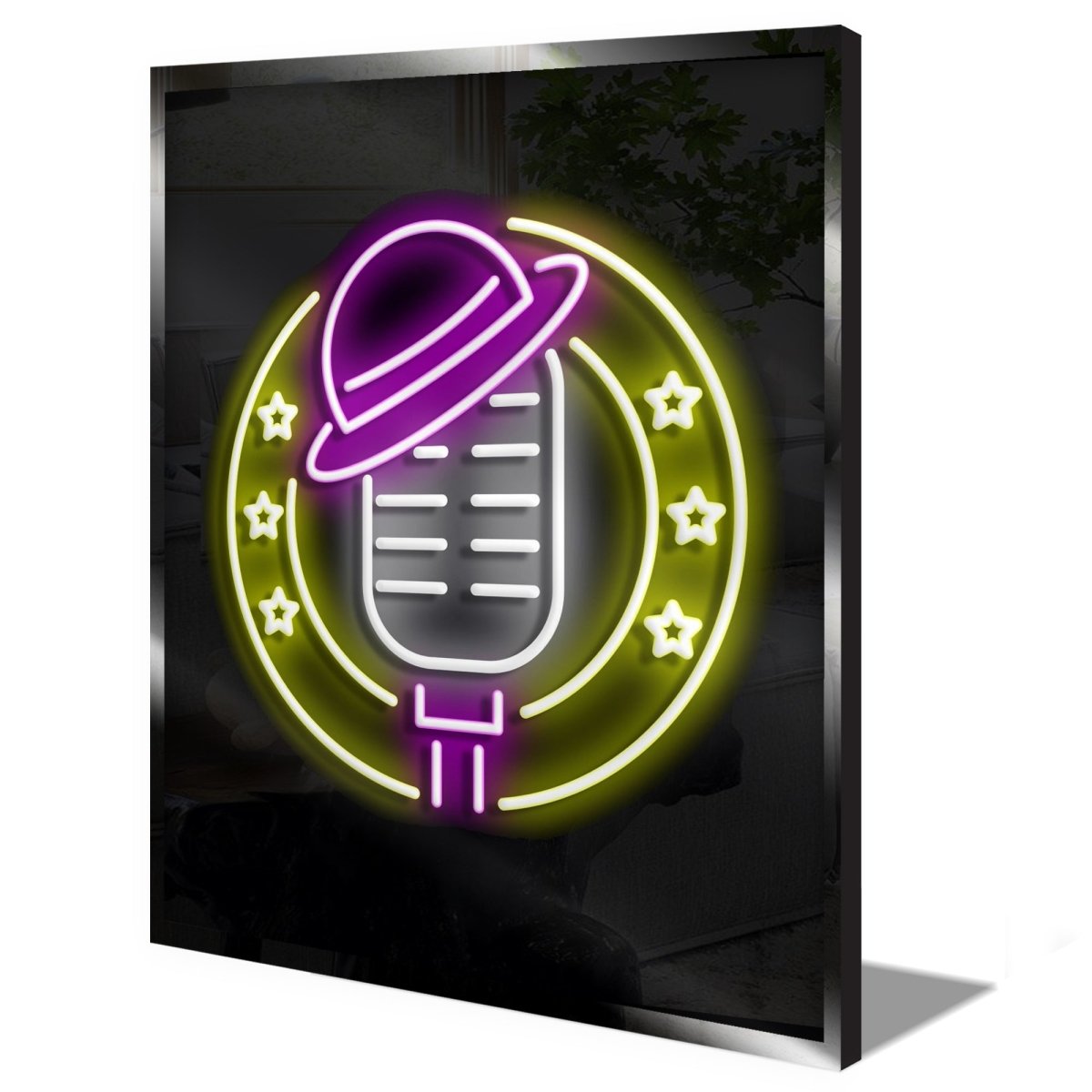 Personalised LED Neon Sign MICROPHONE - madaboutneon