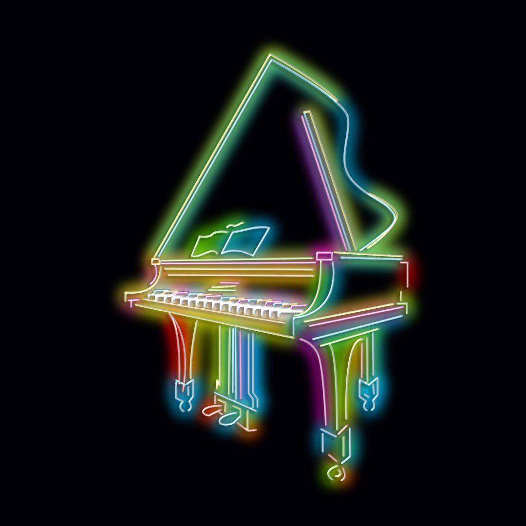 Personalised LED Neon Sign PIANO 3 - madaboutneon