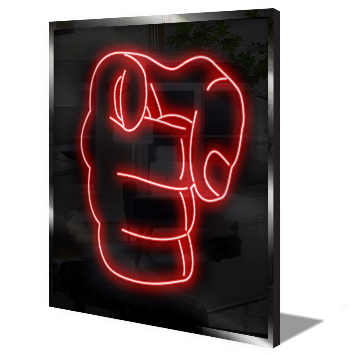 Personalised LED Neon Sign POINTING FINGER - madaboutneon