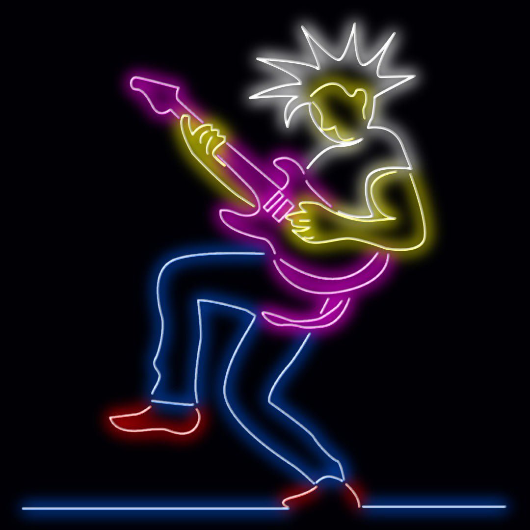 Personalised LED Neon Sign PUNK ROCK DANCER - madaboutneon